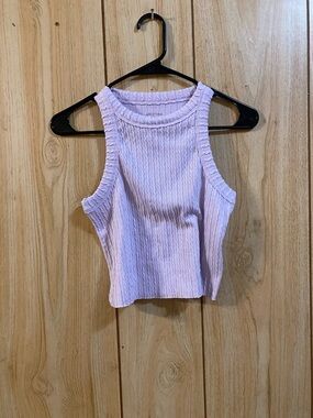Arizona Jean Company Light Lavender Ribbed Cropped Tank